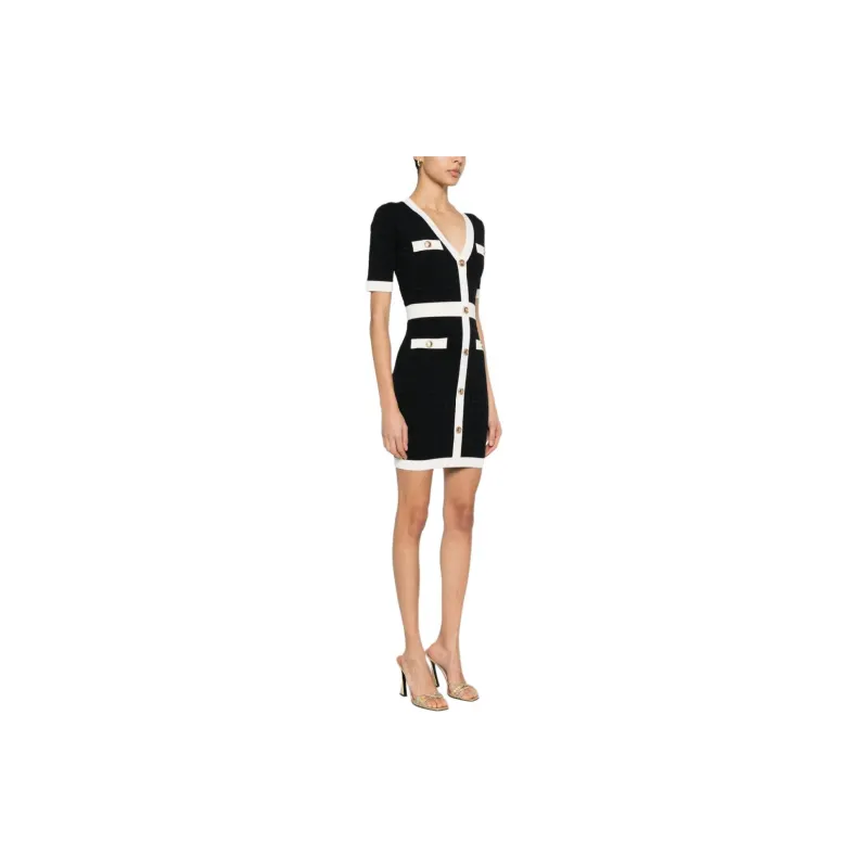 Elisabetta Franchi Monogram jacquard Mini Dress-3