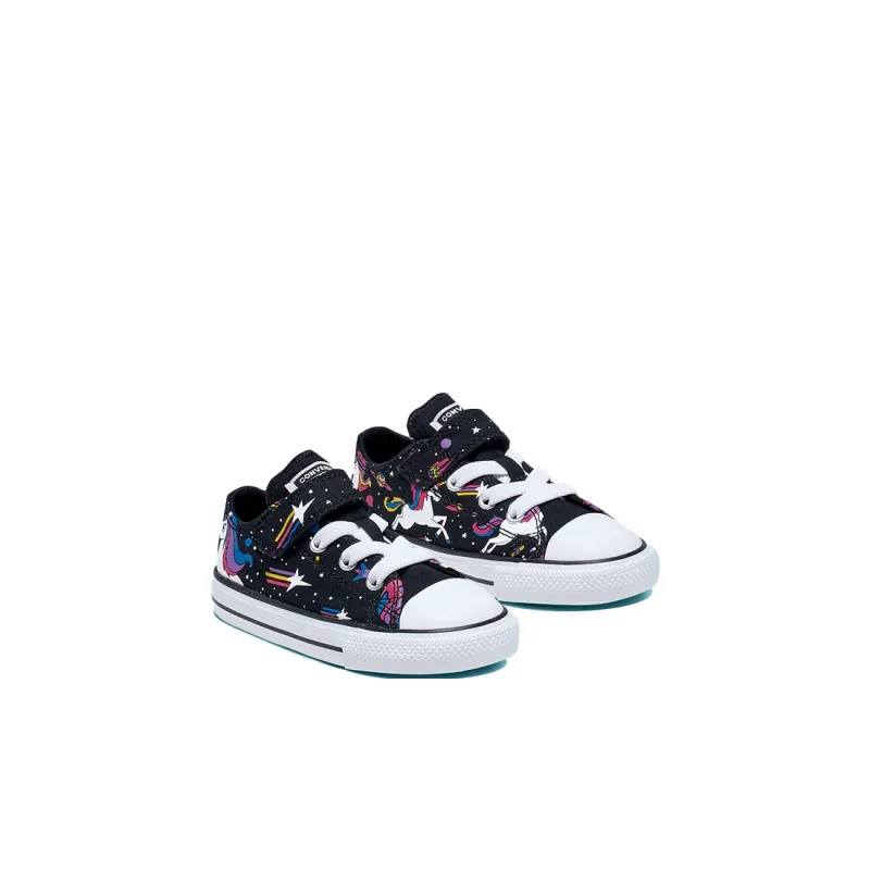 Converse Chuck Taylor All Star Anti Slip Wear Resistant Low Top Toddler Shoes Unicorn Black Infant And Toddler-2