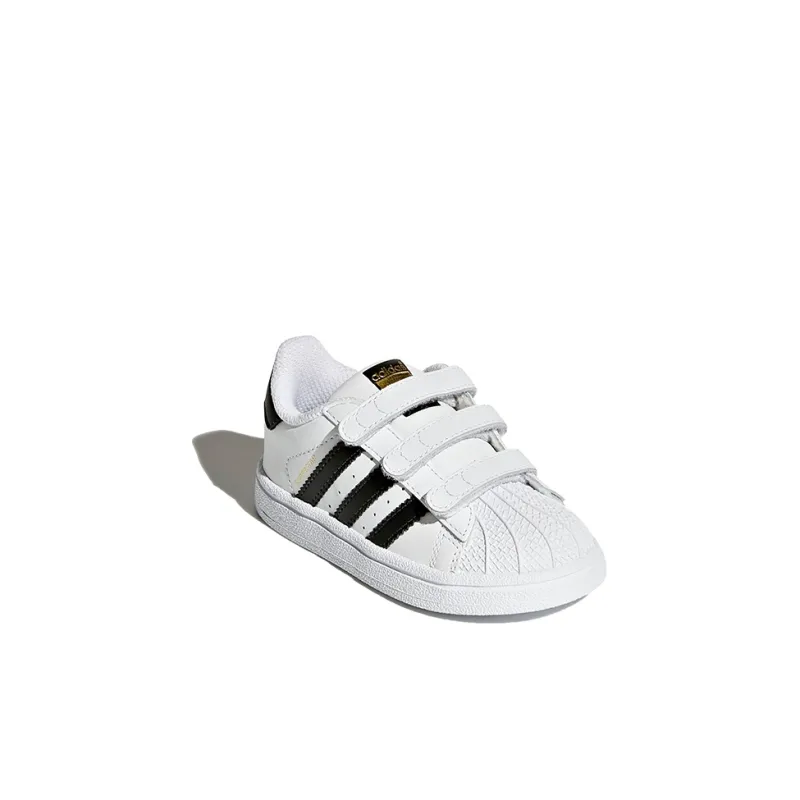 Adidas Originals Abrasion Resistant Breathable Low Top Kids' Skateboarding Shoes White Black Infant And Toddler-2