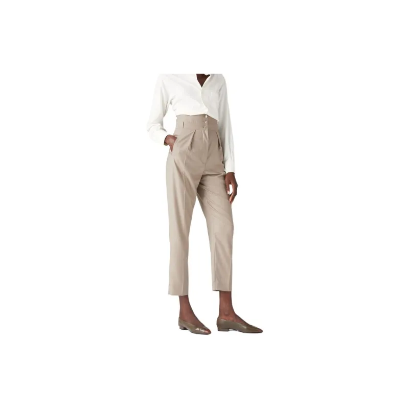 Loro Piana Torrey Trousers Casual Pants Women's Beige-4