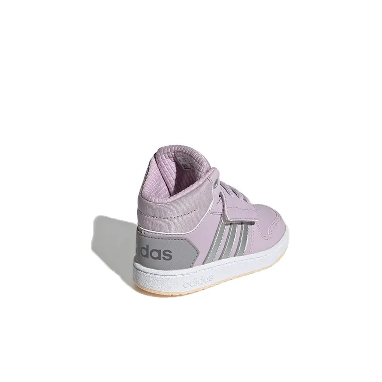 Adidas Neo Hoops 2.0 Mid Top Toddler Shoes Pink Gray Infant And Toddler-3