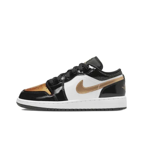 Jordan Kids Air Jordan 1 Low SE 'Gold Toe' Sneakers