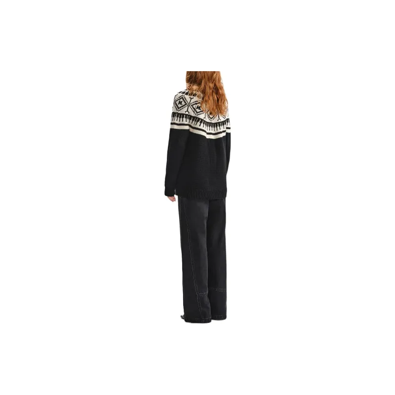 KARL LAGERFELD FW23 Knitwear Women's Black White-3