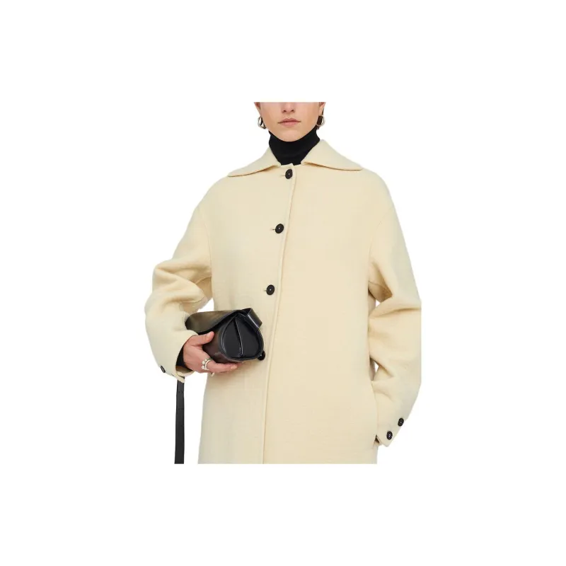 JIL SANDER Single Breasted Oversized Coat-2