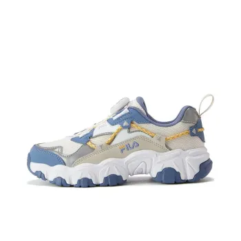 FILA KIDS Cat Paw Rotating Lock Anti Slip Wear Resistant Low Top Kids' Running Shoes White Blue Teenagers