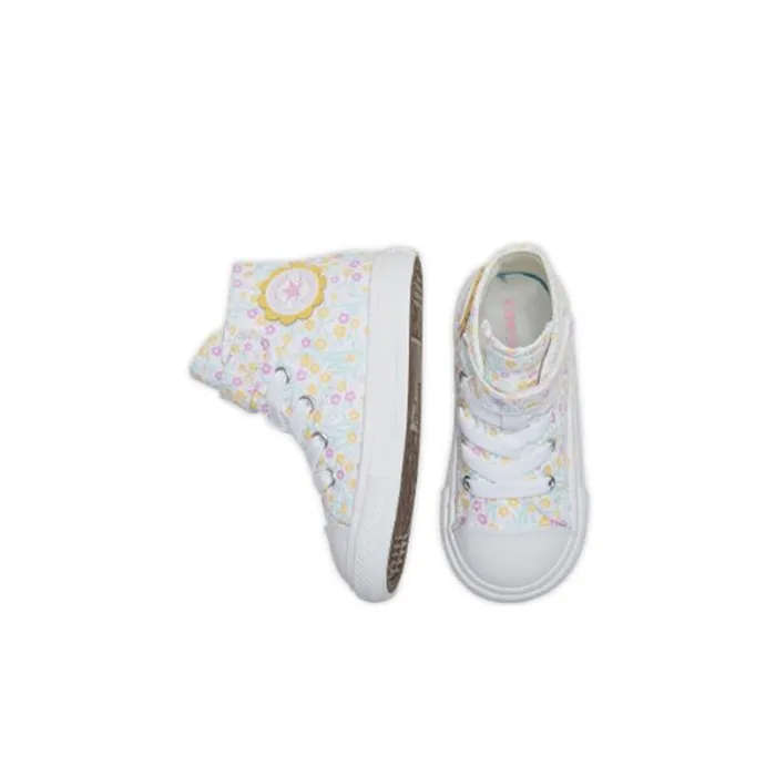 Baby Converse All Star 1V Non-slip Lightweight High-Top Toddler Shoes White-2