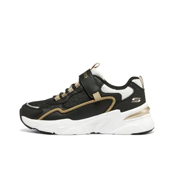 Skechers Girls Slip Resistant Cushioning Kids Lifestyle Shoes Black Gold Teenagers