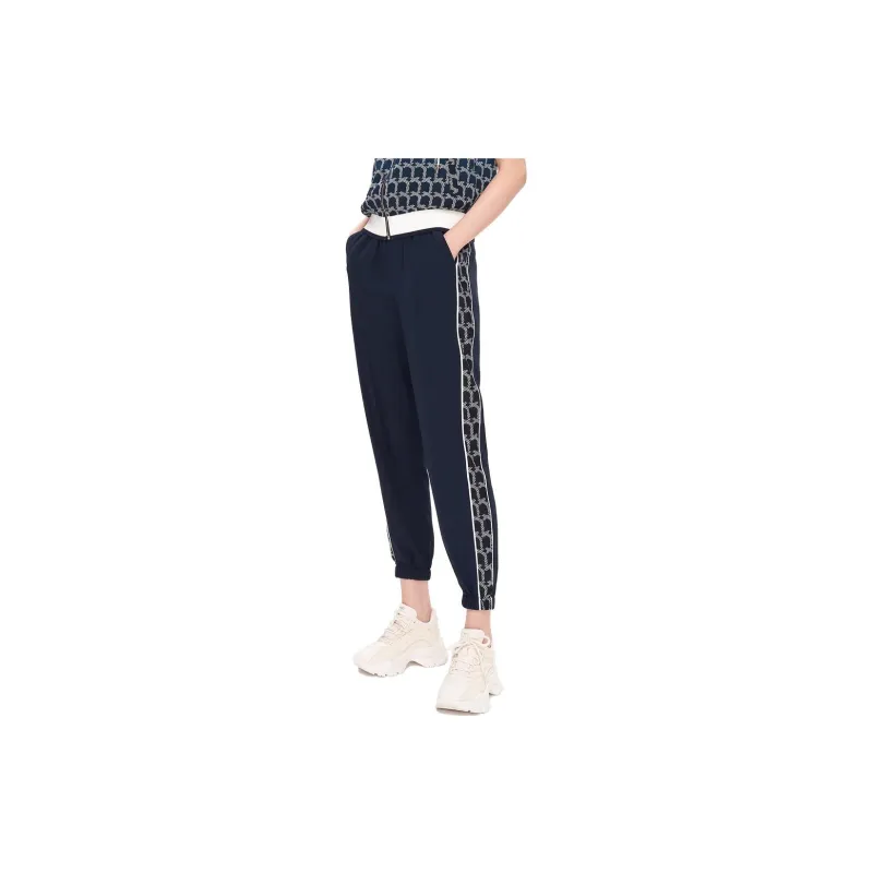 XII BASKET Casual Pants Women's Navy Blue-3