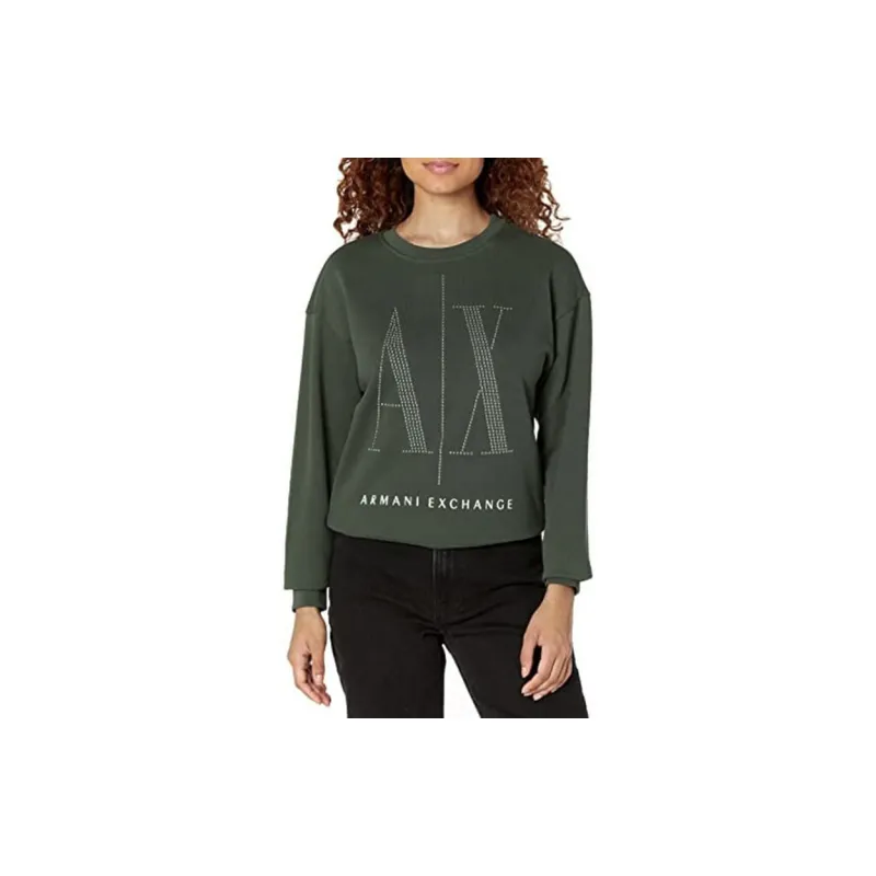 ARMANI EXCHANGE Sweatshirts Women's Army Green-2