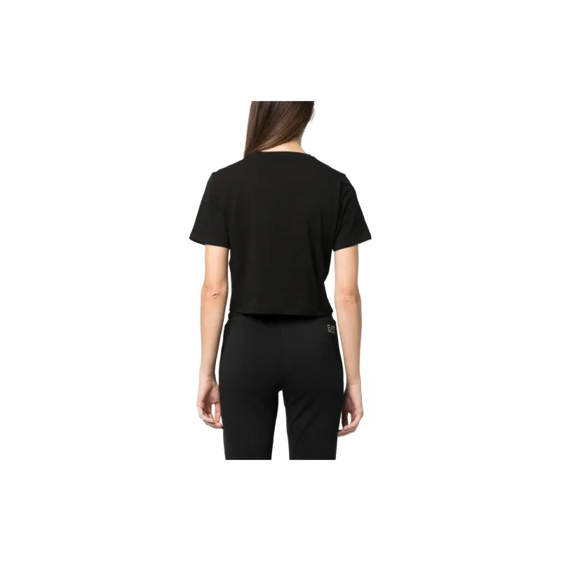 EMPORIO ARMANI Logo print Cropped T shirt-1