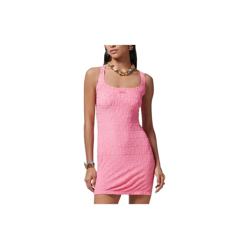 VERSACE Sleeveless Dresses Women's Pink-1
