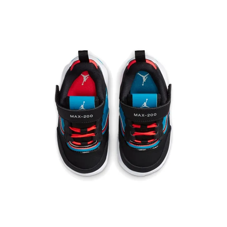 Jordan Maxin 200 Game Time Wear-resistant And Lightweight Low-Top Toddler Shoes Black Blue Infant And Toddler-3