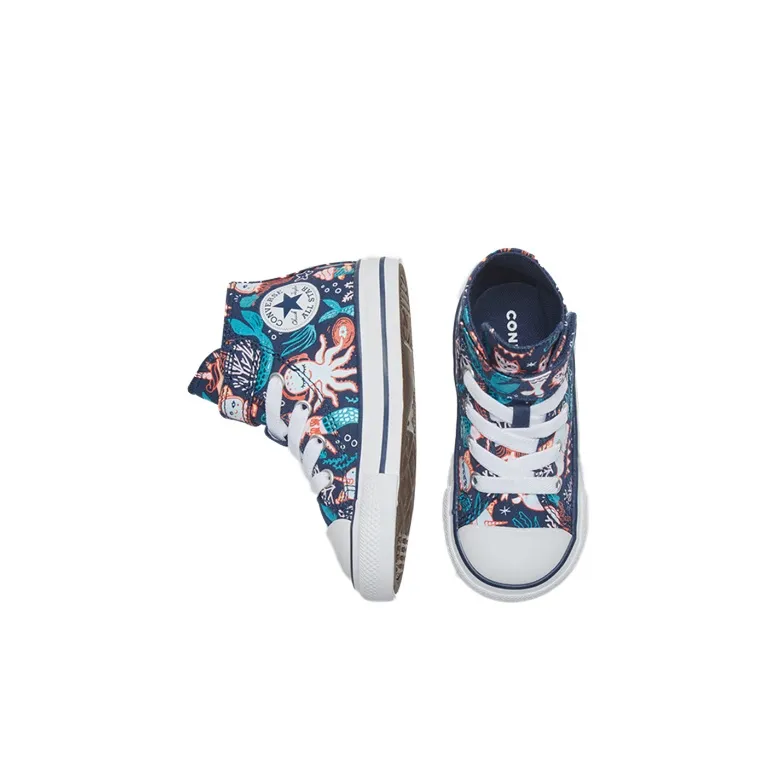 Converse Chuck Taylor All Star Underwater Party High Top Toddler Shoes Blue Infant And Toddler-3