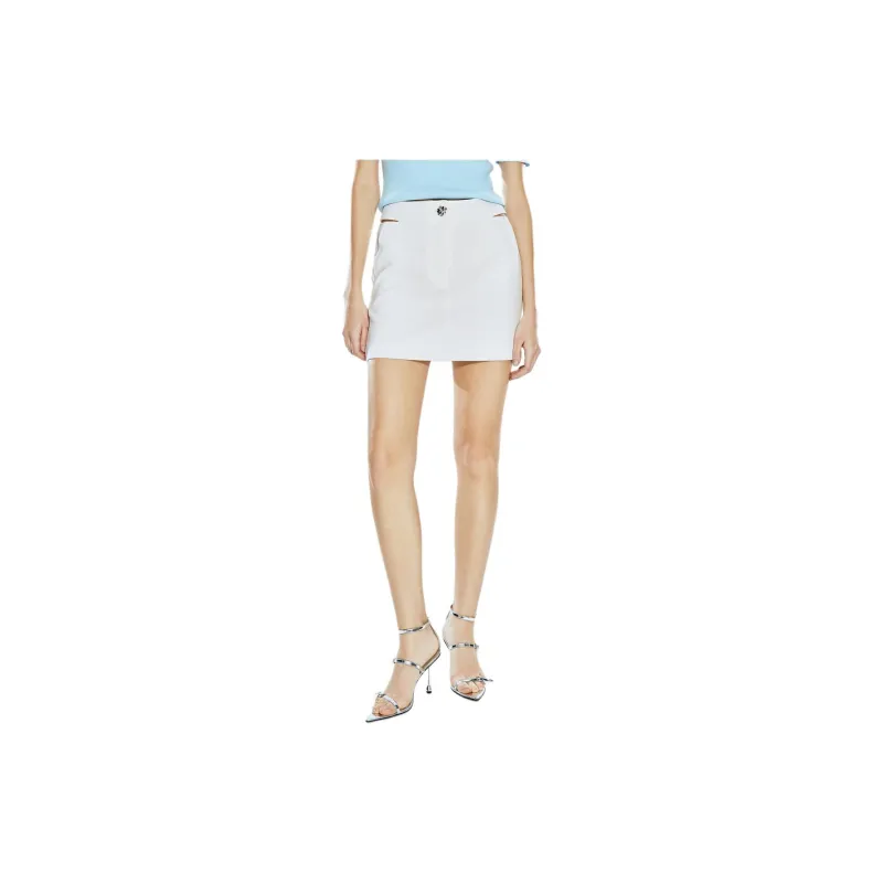COVERINS Casual Short Skirts Women's White-2