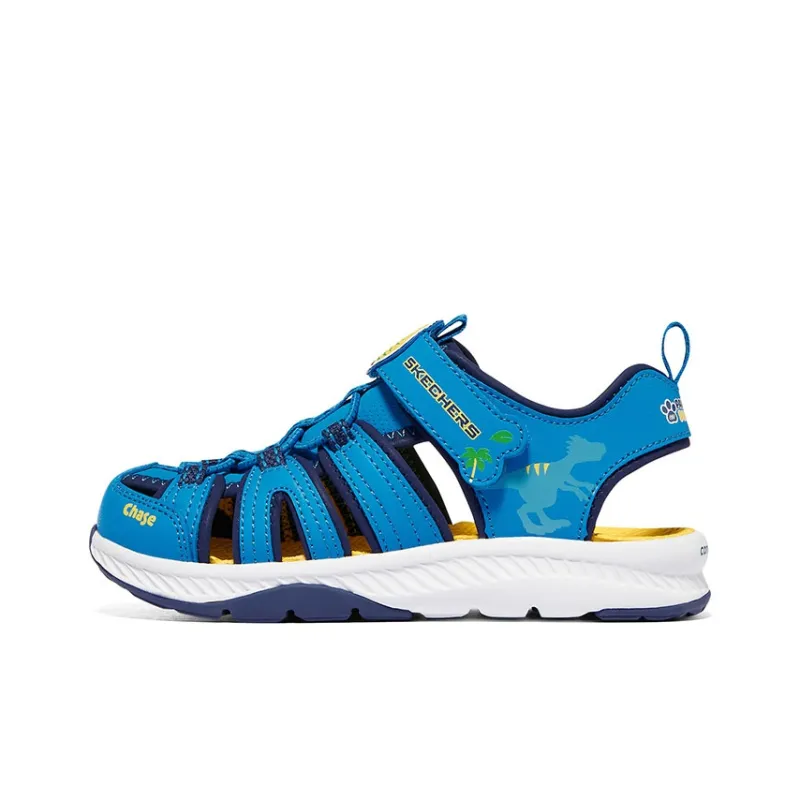Skechers Wear Resistant Breathable Slip Resistant Children's Sandals Blue Teenagers-0