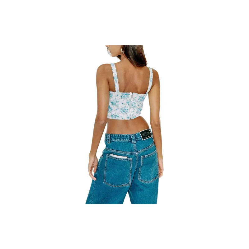 With Jean Camisoles Women's White TOILE PAPILLON-1