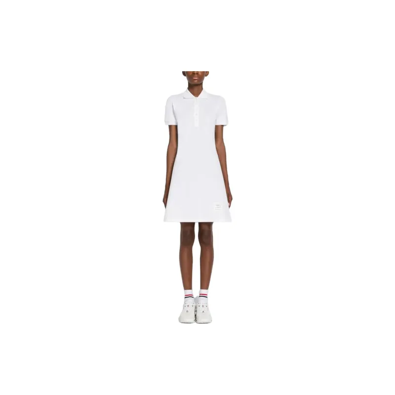 THOM BROWNE Short Sleeved Dresses Women's White-1