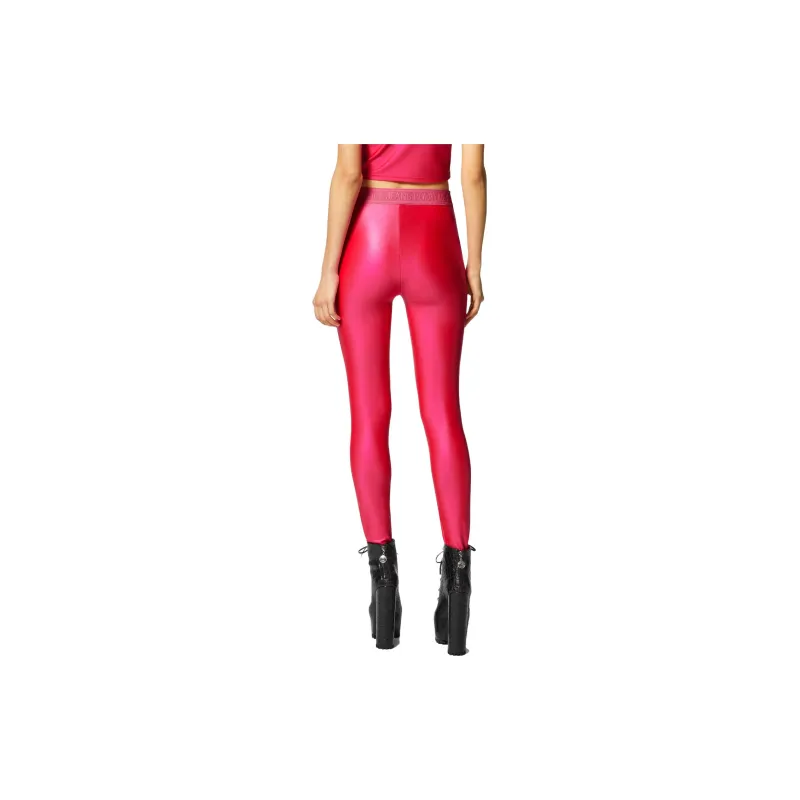 VERSACE Logo Waistband High-waisted Leggings-3