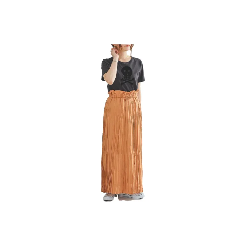 Beams Casual Long Skirts Women's Orange-1