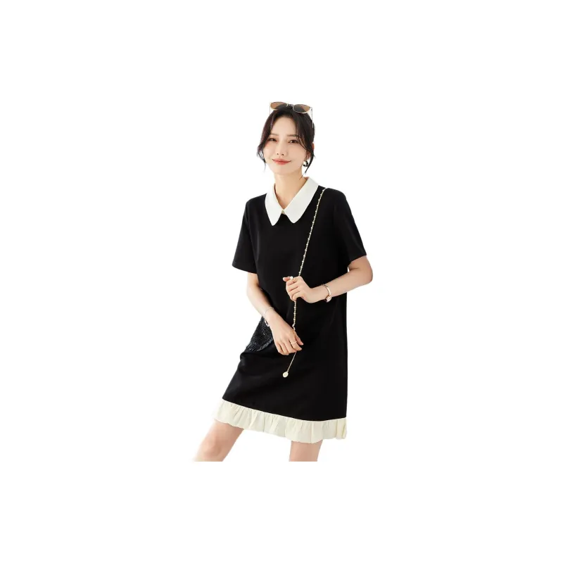 TERRE BLEUE SS24 Short Sleeved Dresses Women's Black-1