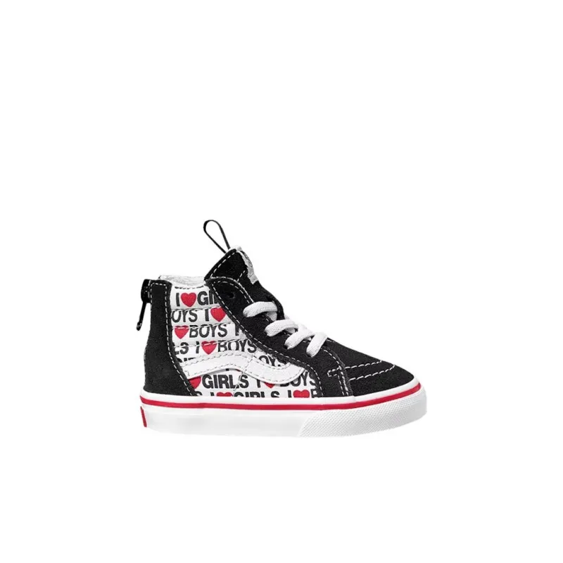 Vans Sk8-Hi Zip Toddler 'I Heart Print'-1