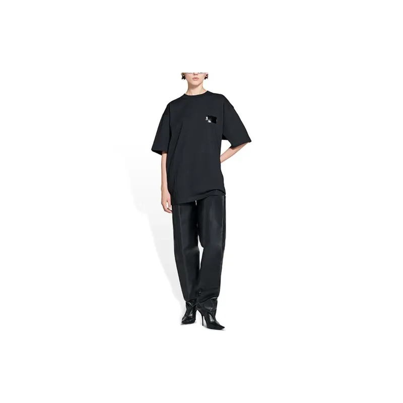 Balenciaga FW22 T Shirt Women's Black Loose Fit-2