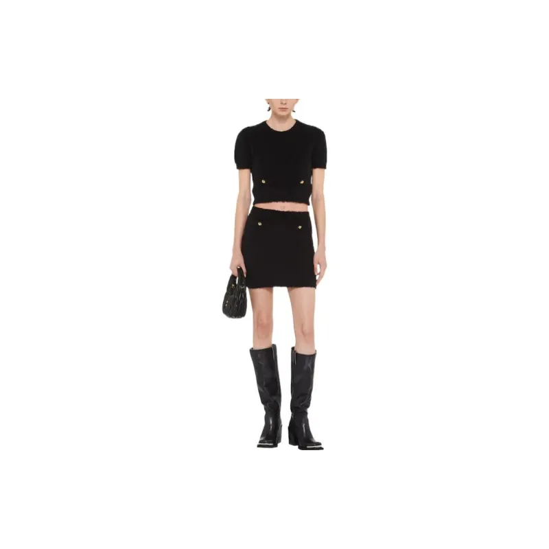 MIU MIU High Rise Bouclé Skirt-1