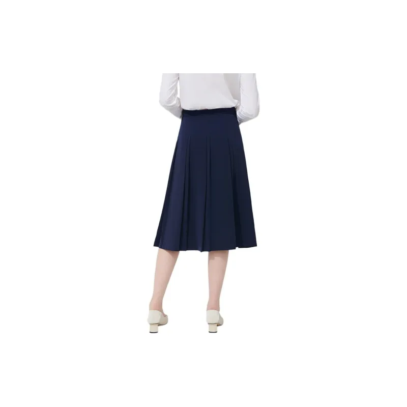 Hush Puppies Casual Long Skirts Women's Dark Blue-1