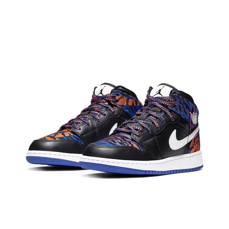Jordan 1 Mid Multi Color Tiger Stripe GS-1
