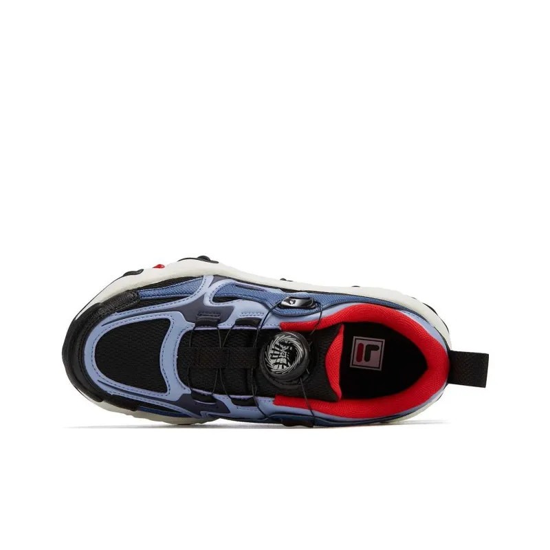 FILA KIDS Tiger Paw Abrasion Resistant Low Top Kids' Running Shoes Black Blue Teenagers-9