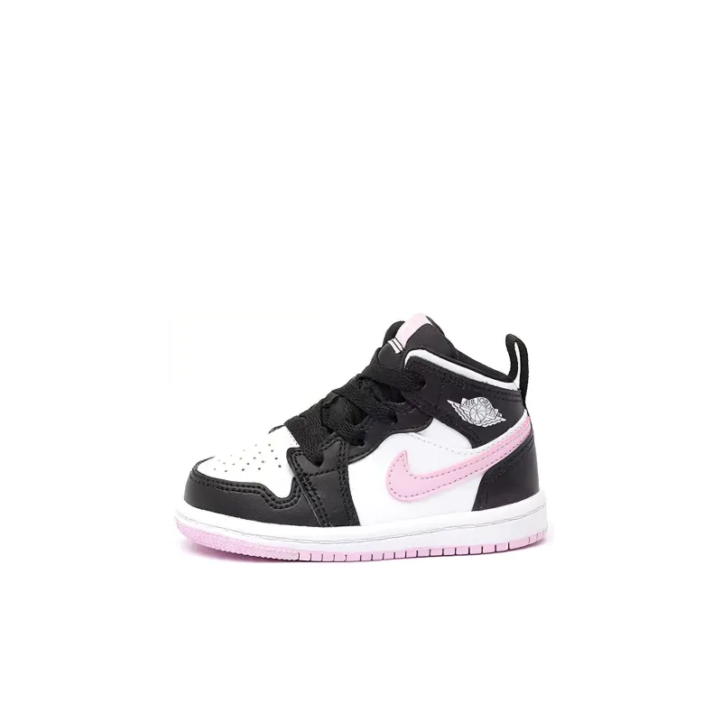 Jordan 1 Mid Black White Light Pink TD-0
