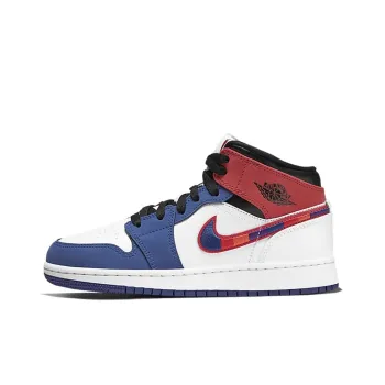 Jordan 1 Mid Rush Blue University Red GS