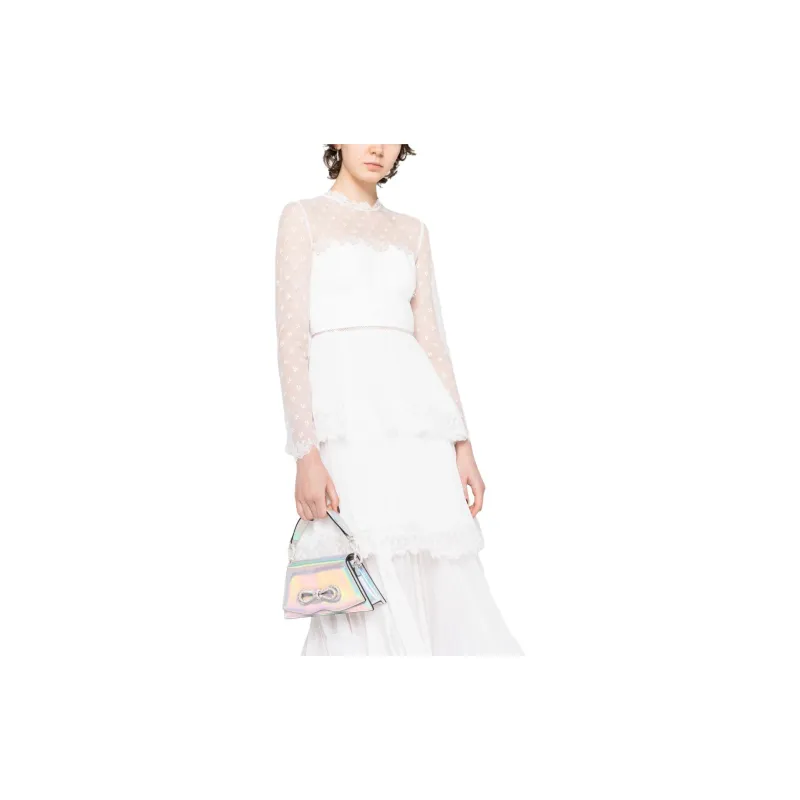 Self portrait Chiffon Tiered Midi Dress-2