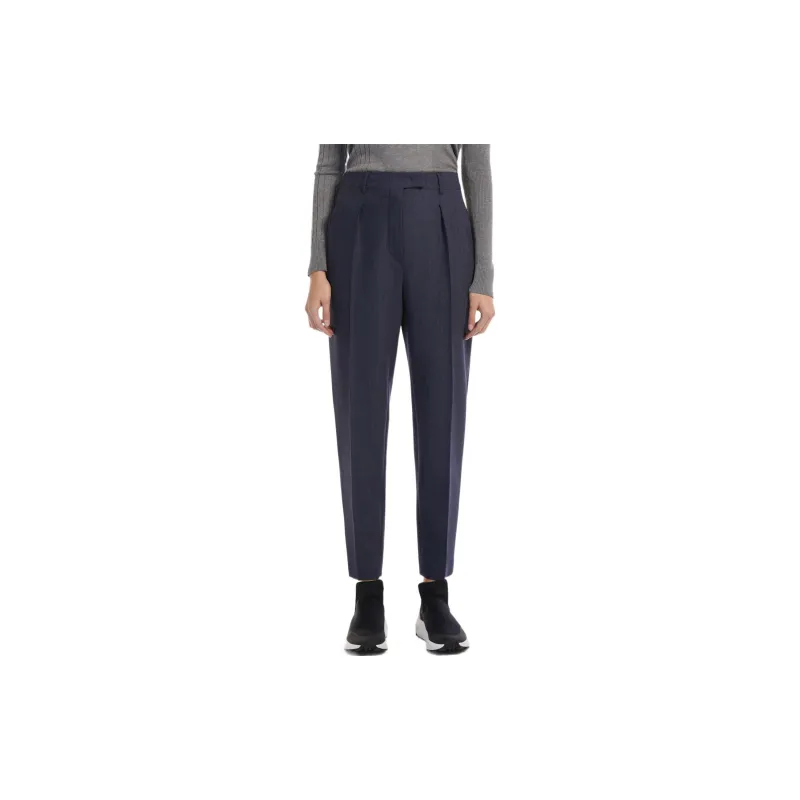 MaxMara Studio Casual Pants Women's Navy Blue-2