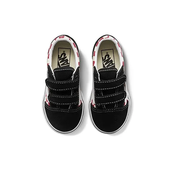 Vans Old Skool Collection V Anti Slip Wear Resistant Low Top Skateboard Shoes Black Infant And Toddler-2