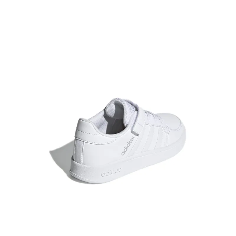 Adidas Neo Breaknet Abrasion Resistant Low Top Kids' Skateboarding Shoes White Children Aged 3 7 Years Old-3