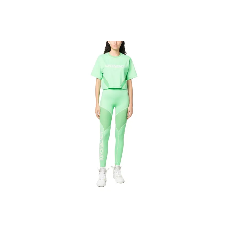 FENDI T Shirts Women's Green-1