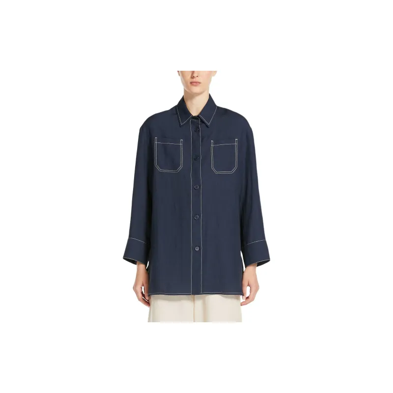 'S MAX MARA Shirt Women's Dark Blue-2