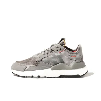 Adidas Originals Nite Jogger J Low Top Kids Lifestyle Shoes Gray Silver Teenagers