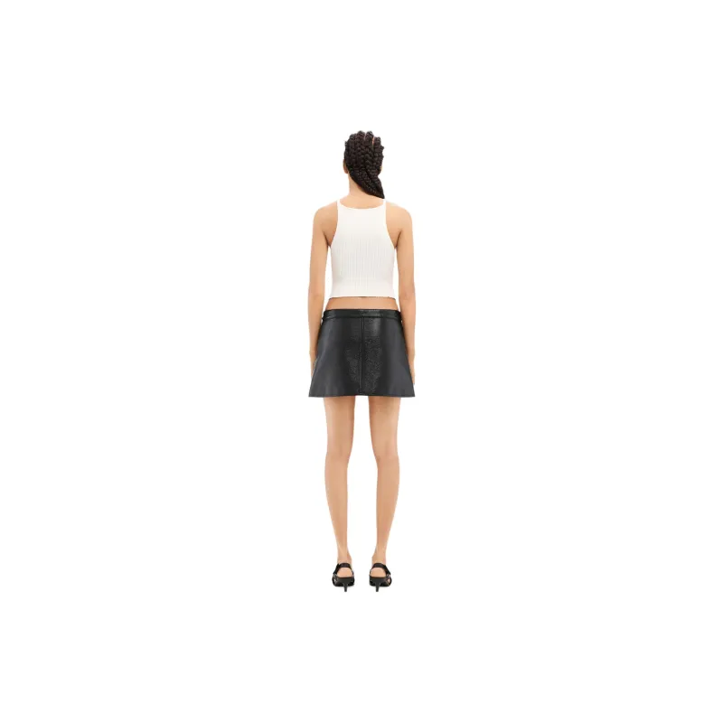 COURREGES 2-Pocket Vinyl Mini Skirt-2