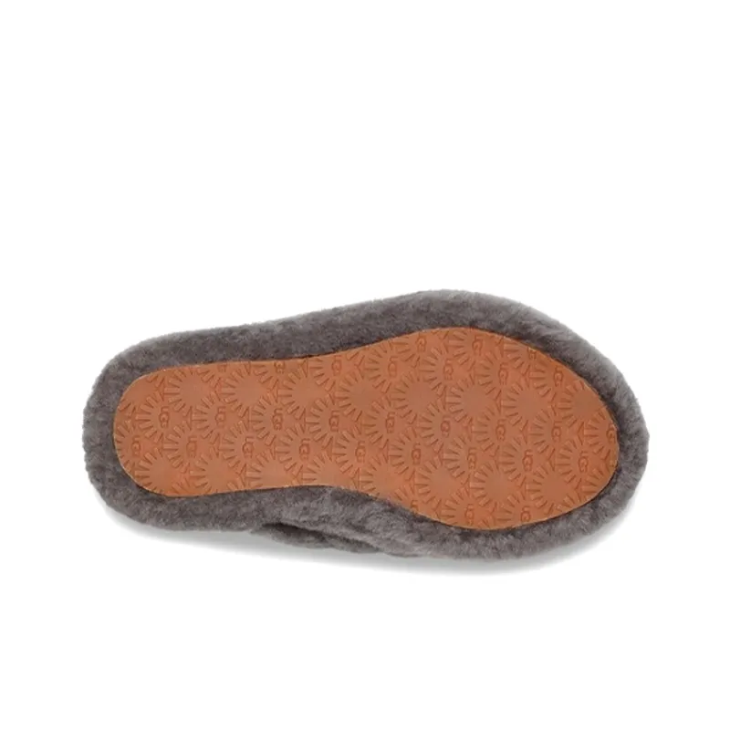 UGG Fluff Yeah Slide Charcoal Kids-5