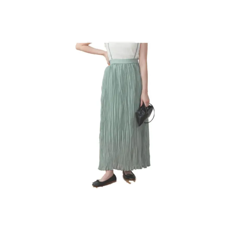 Beams Casual Long Skirts Women's Light Green-3