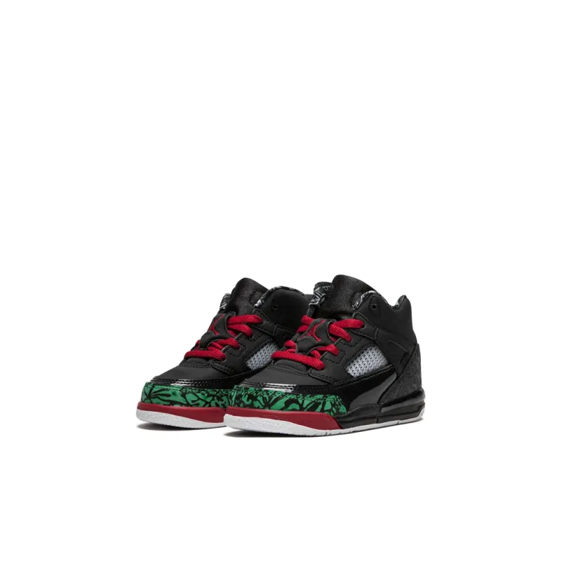 Jordan Spizike BT Slip-Resistant Cushioning Wear-Resistant High-Top Toddler Shoes Black Red Green Infant And Toddler-2
