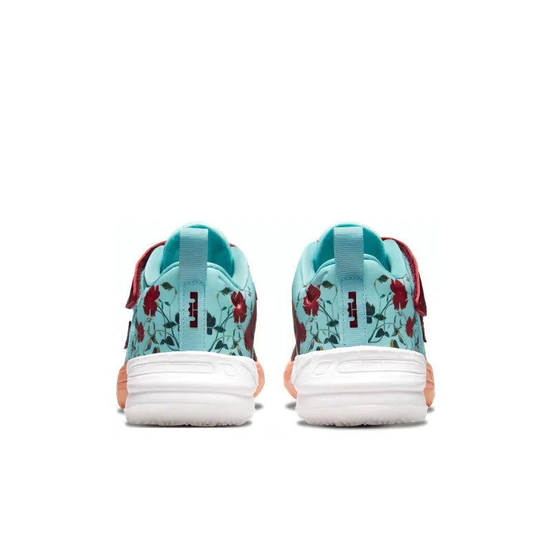 Nike Lebron 18 Low 'Floral' James 18 Low Top Performance Basketball Shoes Blue Red Children Aged 3 7 Years Old-4