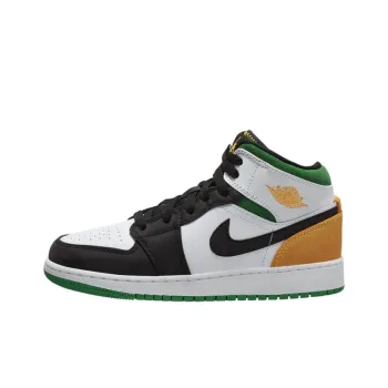 Jordan 1 Mid SE White Laser Orange Lucky Green GS