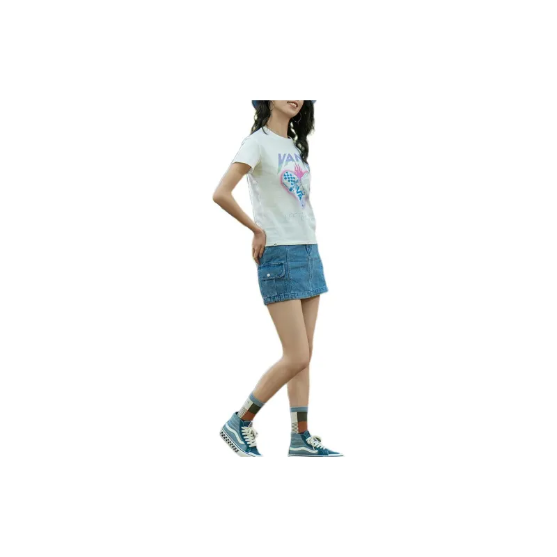 Vans T Shirts Women's Ecru-4