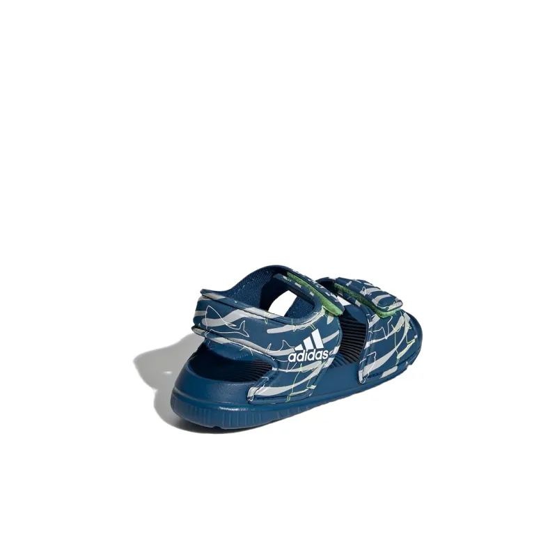 Adidas Altaswim Slip Resistant Anti Kick Low Top Toddler Shoes Blue Green Infant And Toddler-3