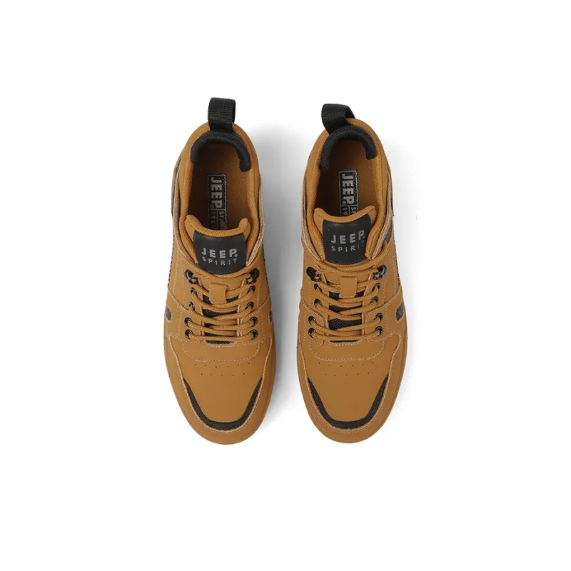 JEEP SPIRIT Skateboard Shoes Men Mid Top Sunrise Yellow-5