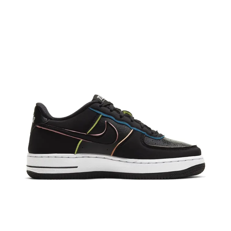 Nike Air Force 1 Low Black Pink Barely Volt GS-1