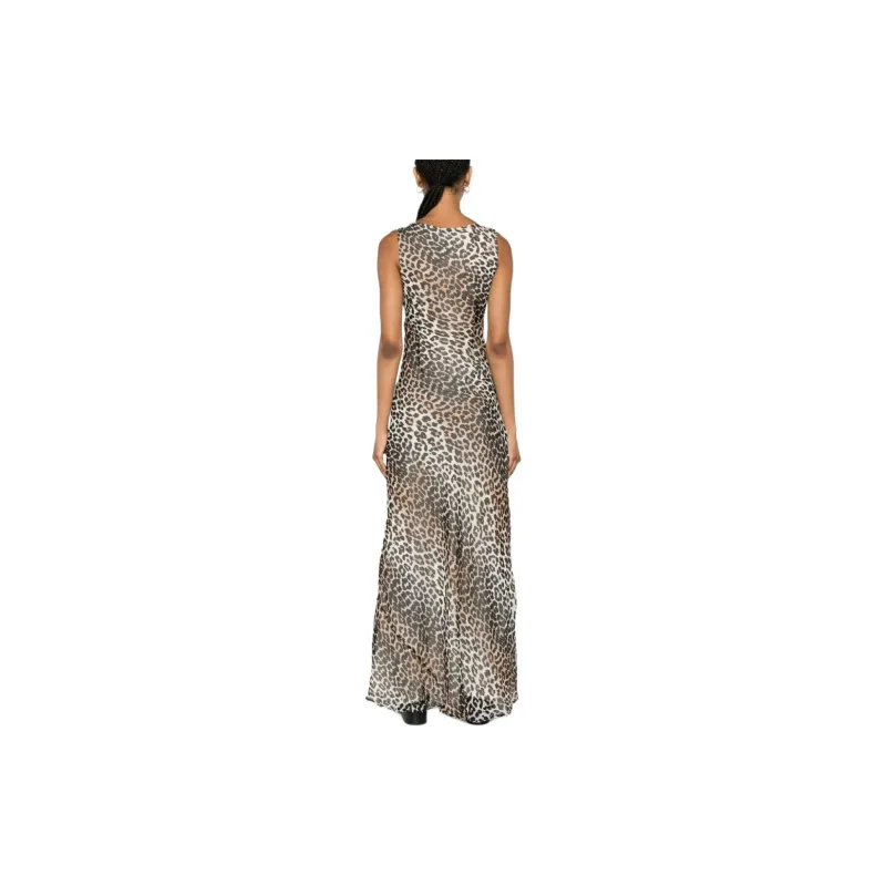 GANNI Leopard print Maxi Dress-1